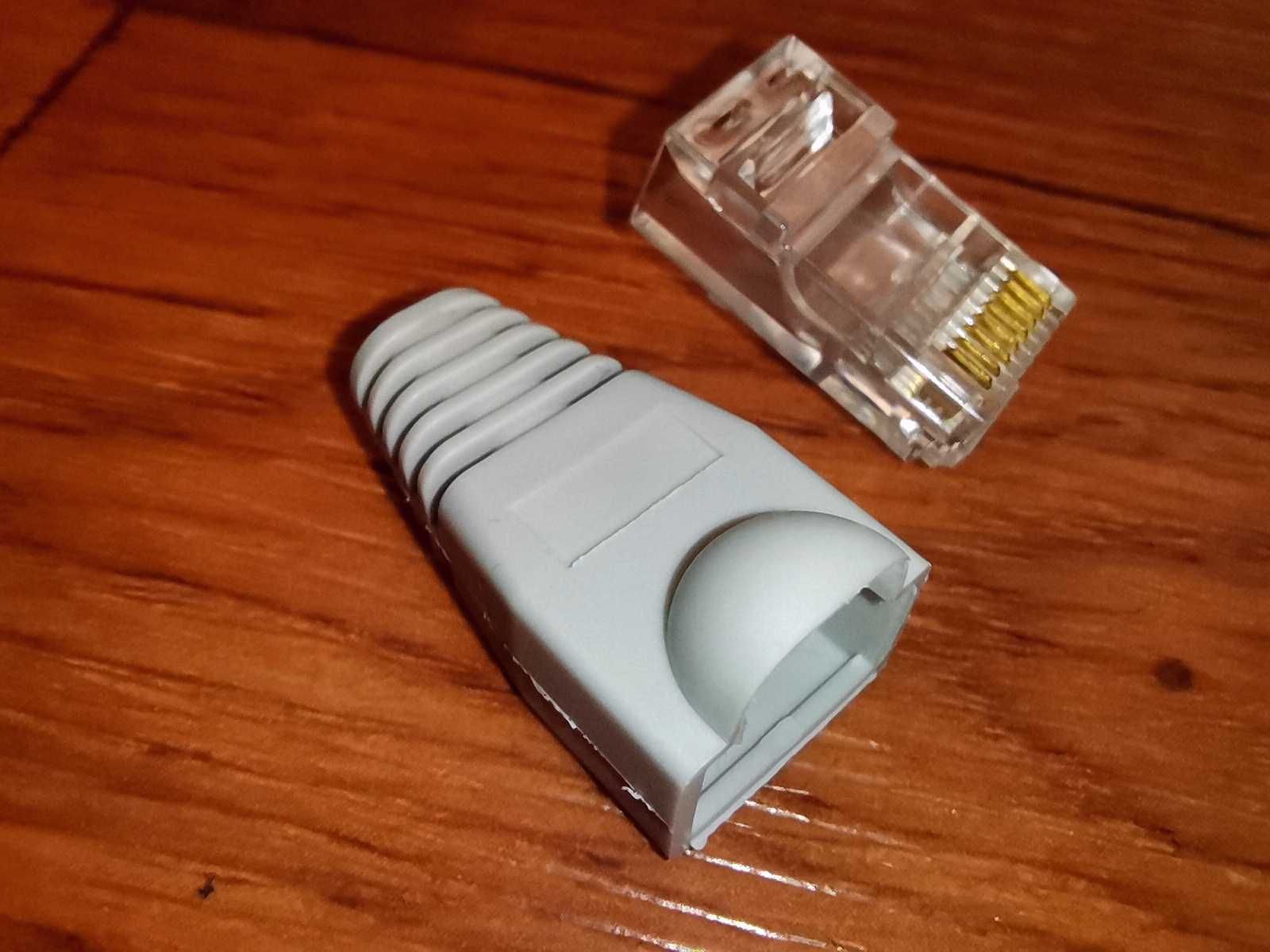 100 изолирующих колпачков для коннекторов RJ45 интернет кабеля