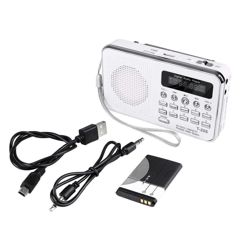 Цифровой радиоприемник T-205 MP3 плеер радио FM приемник радіо приймач
