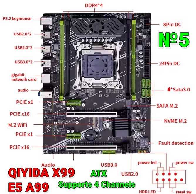 Комплект 2011 х99 2680v3 2660v3 2667v4 DDR4 16 32GB
