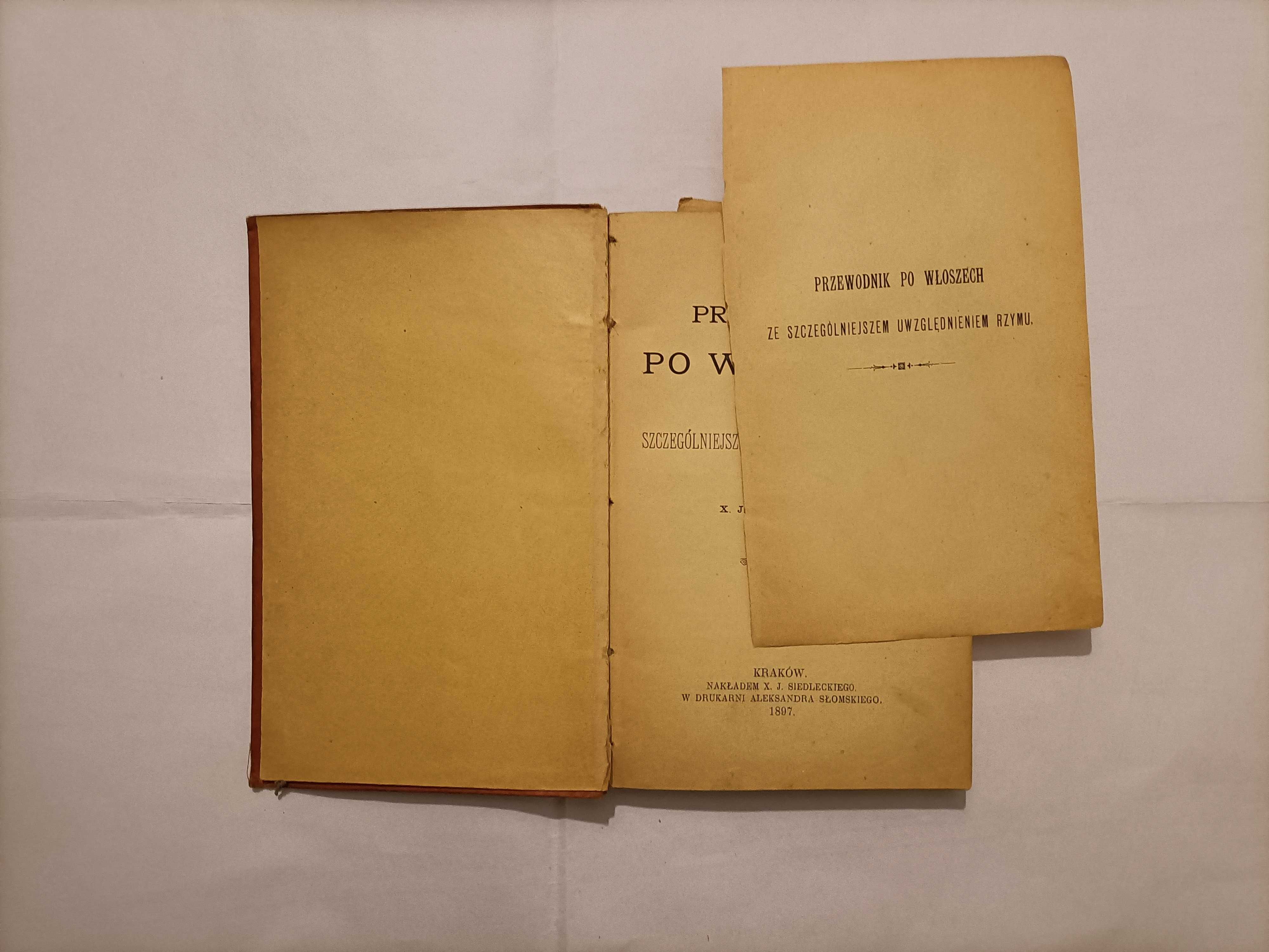 Przewodnik po Włoszech i Rzymie Łukaszewicz z 1897 - stara książka