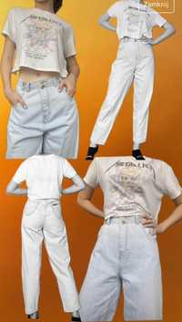 Jeansy damskie ”mom jeans” r. 44