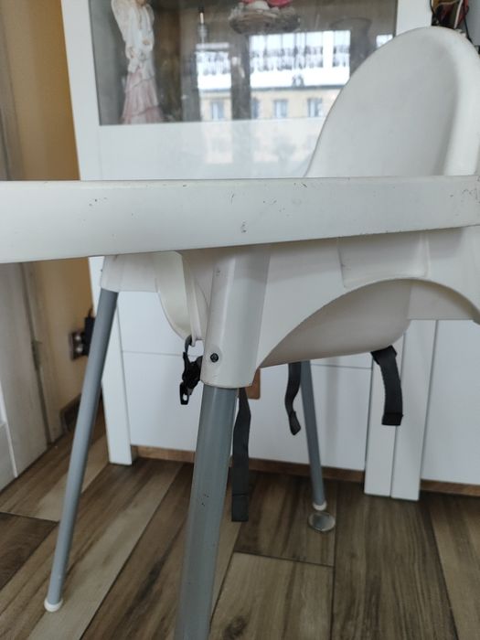 Krzesełko do karmienia dla noworodka  białe Ikea zdejmowana nakładka
