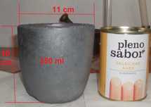 Cadinho para fundição - 3 kg - medidas nas fotos (350 ml)