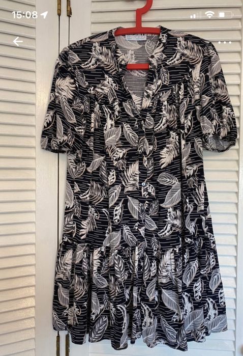 Vestido azul florado