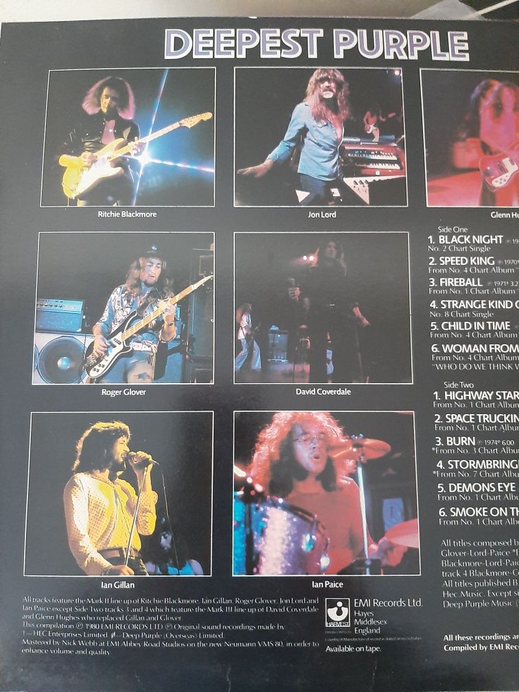 Płyta winylowa Deep Purple "Best"wyd.1980 roku w UK. EX/EX cena 150.zł