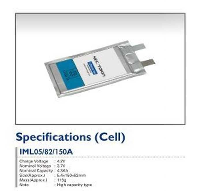 Акумулятори Li-Ion NEC