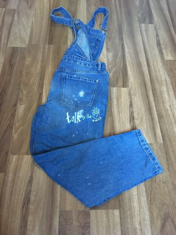 Ogrodniczki zara jeans jeansowe spodnie jeansy m przetarcia