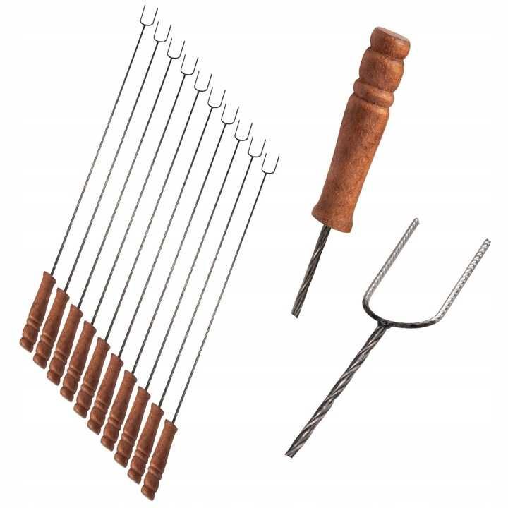 Nowe kijki na ognisko widelce widełki patyki ognisko grill  125 cm