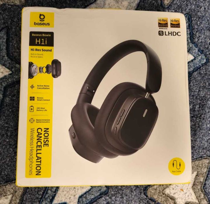 Наушники Baseus Bowie H1i, Bluetooth 5.3, ANC, Hi-Res, 38 дБ