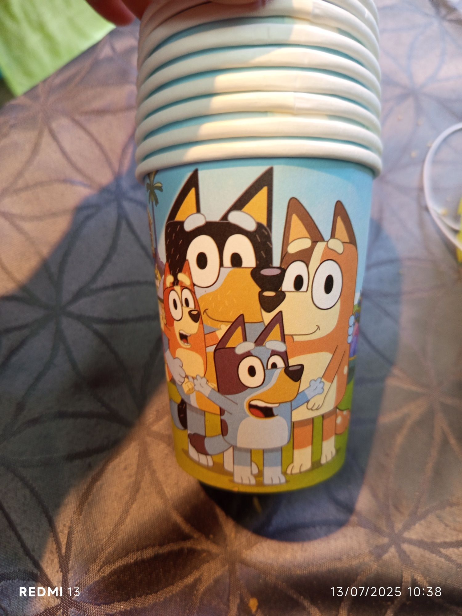 Tela bluey+toalha bluey aniversário