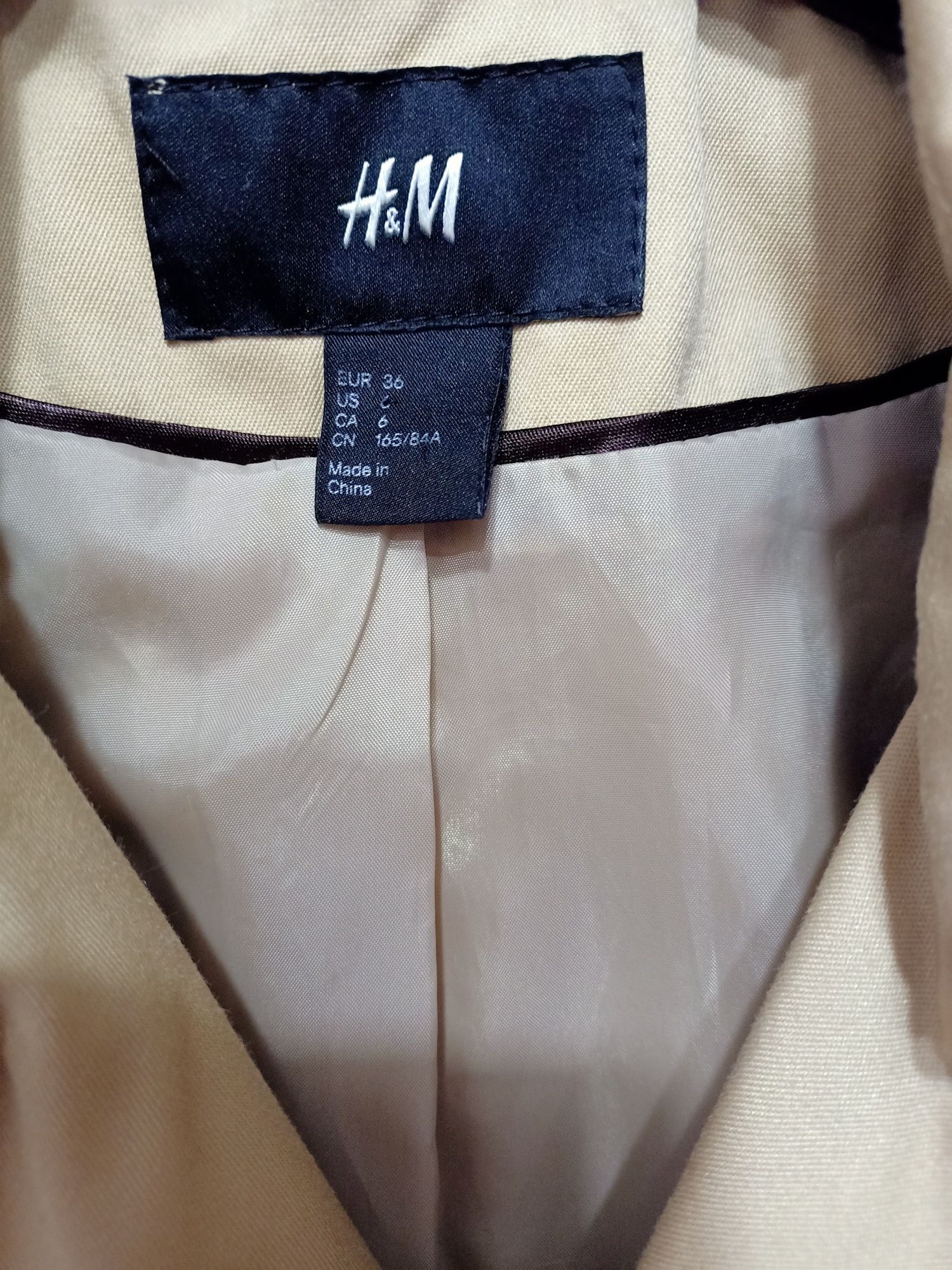 Płaszcz trencz h&m 36