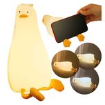 Lampka Nocna Kaczka Silikonowa dla Dzieci LED 3D RGB Stojak na Telefon