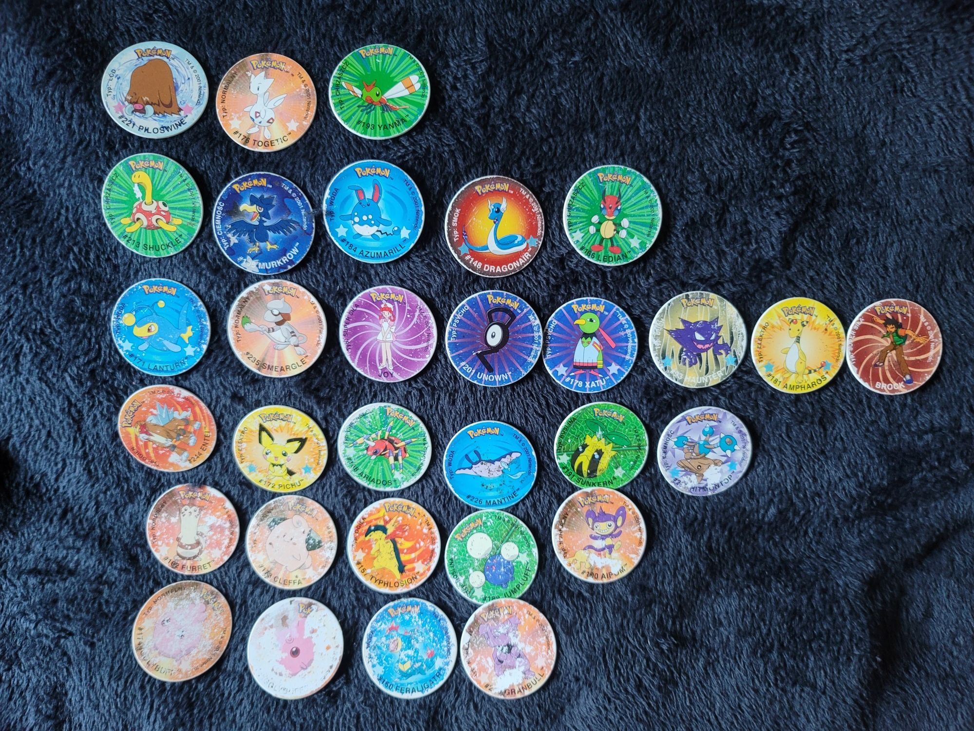 Kolekcja Pokemon Tazo Zapper Duo Tazo Flesz Tazo 101 szt + 31 bootleg