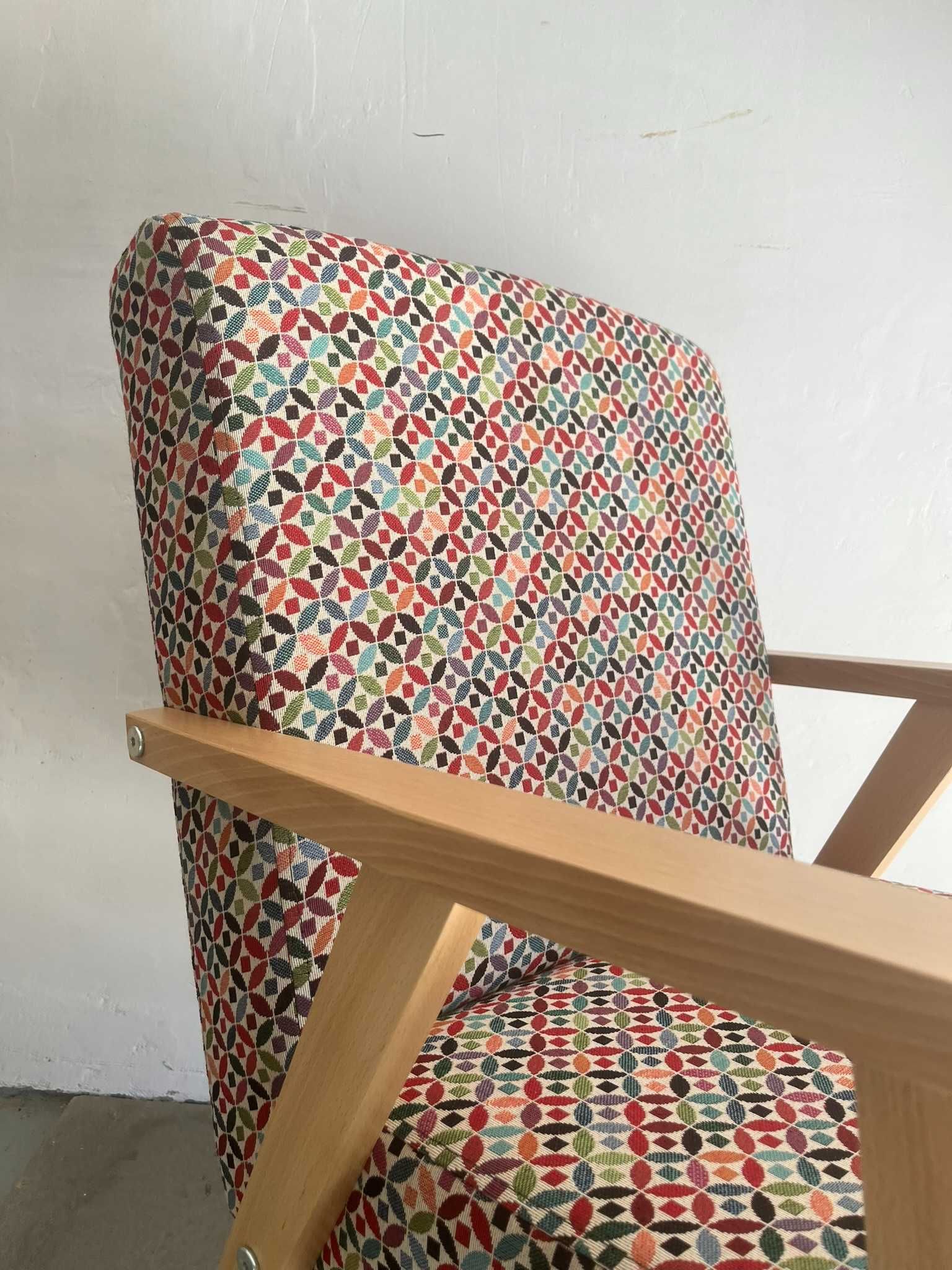 Fotel FOX PRL Lisek Jedynka Klubowy WYBÓR TKANIN! retro chierowski