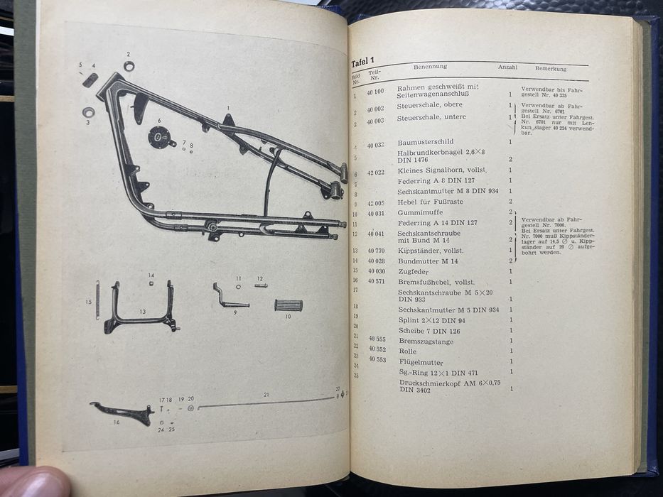 Simson AWO 425T rok 1956 Instrukcja Książka Serwisowa Katalog Części