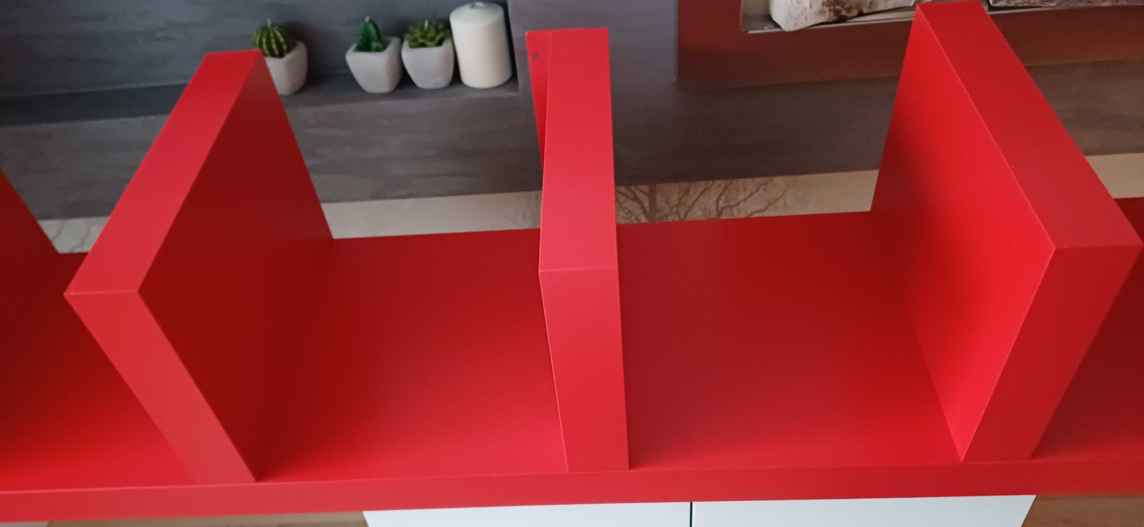 IKEA LACK Półka, czerwony mat, 30x190cm, z możliwością oświetlenia LED