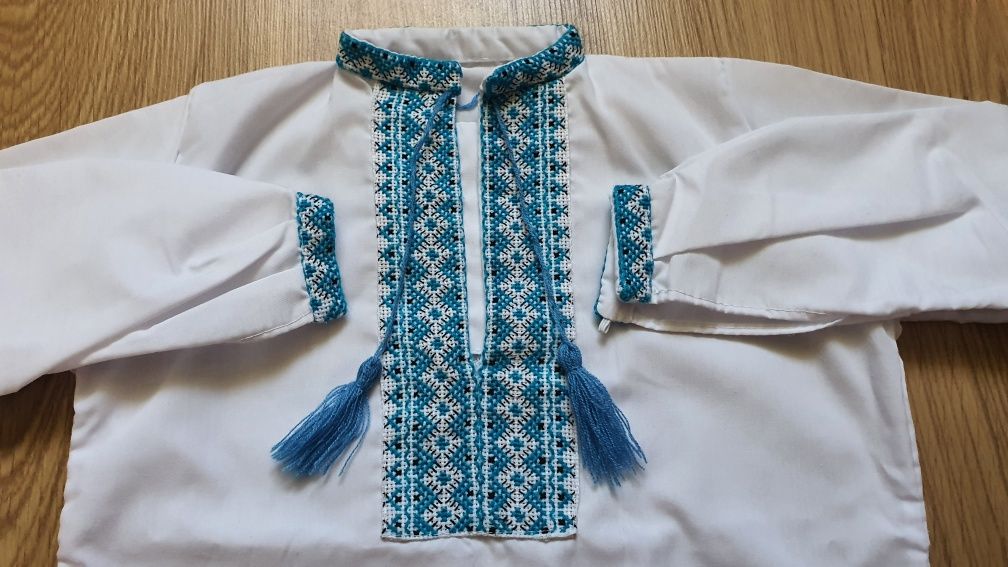 Новий український костюм р. 98-104 (вишиванка-ручна робота, шаровари)
