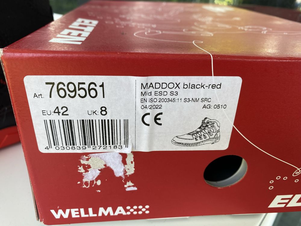Buty robocze Elten Madoxx S3 R.42 Nowe