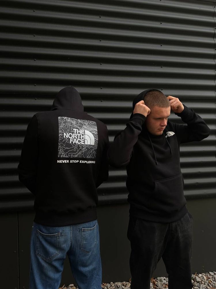 Худі The North Face Box logo/ кофта тнф чорна/ чоловіча кофта tnf/