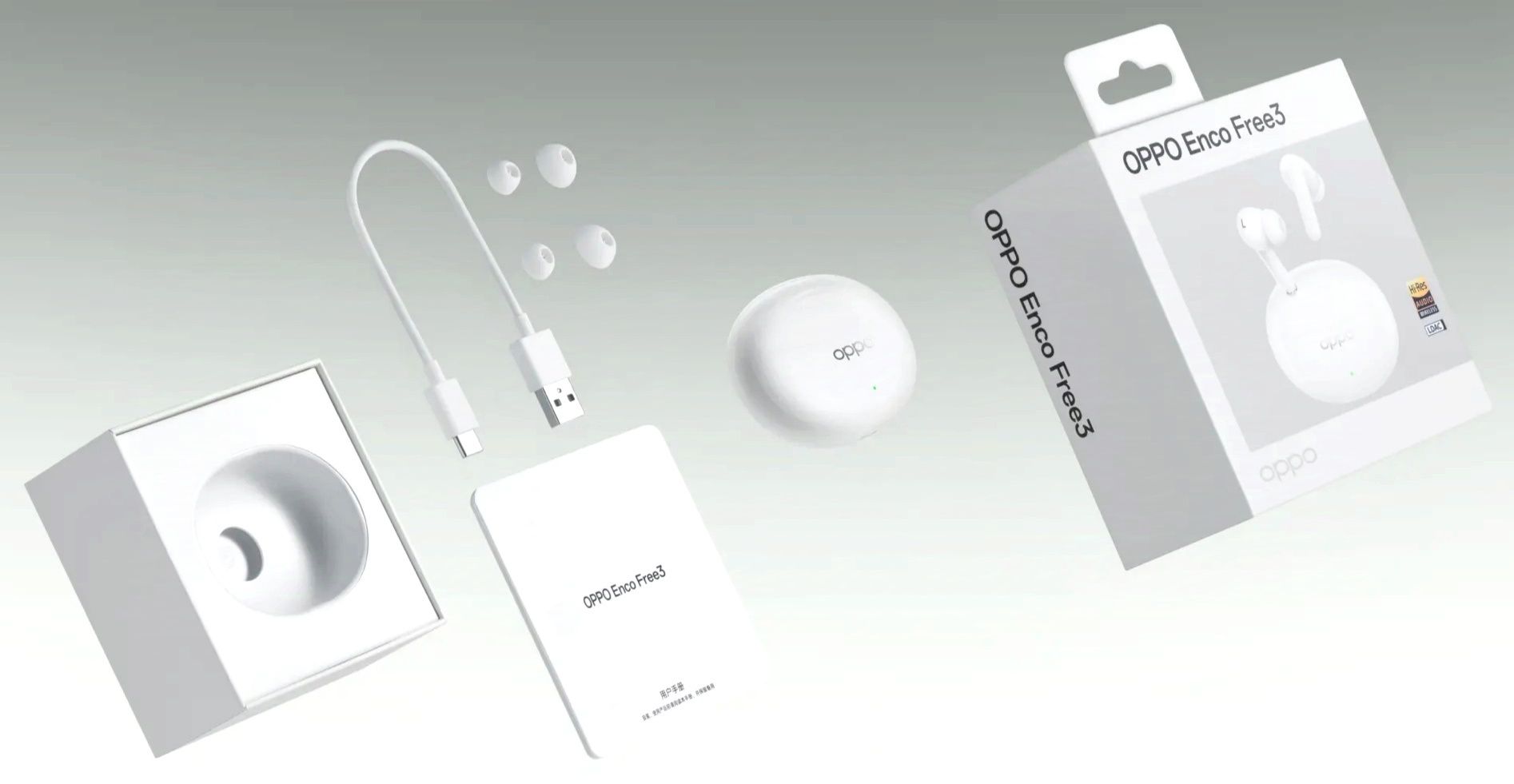 Оригінальні бездротові TWS навушники Oppo Enco Free 3
