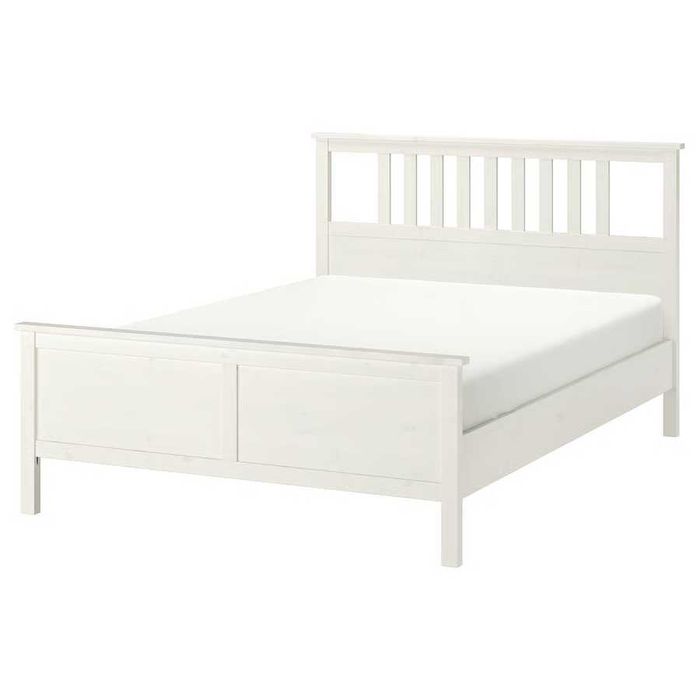 Rama łóżka Hemnes Ikea 140 x 200 biała bejca