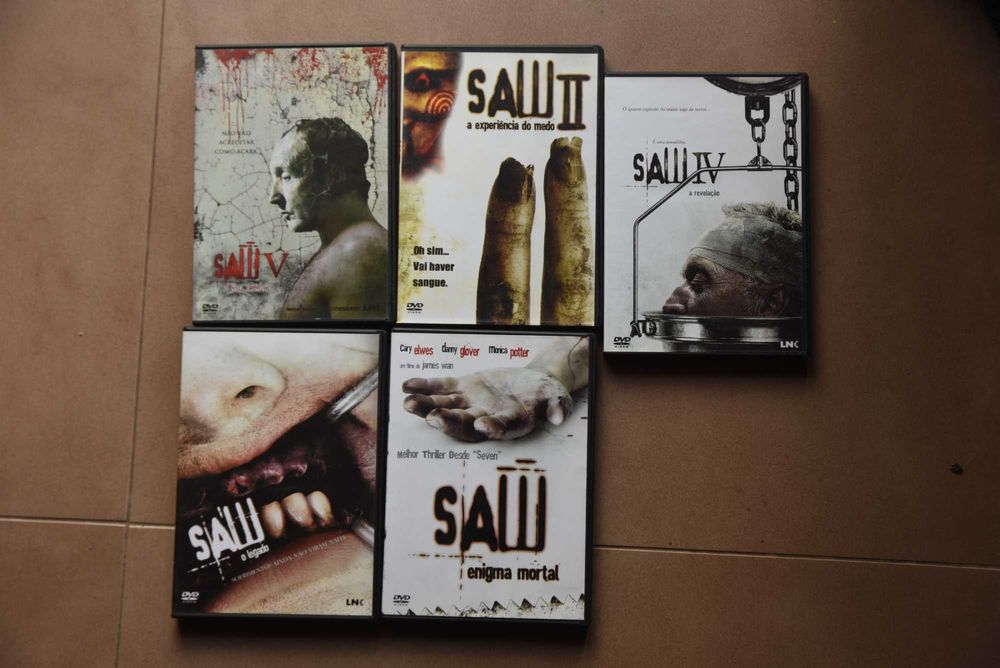 Saw os 5 primeiros filmes terror