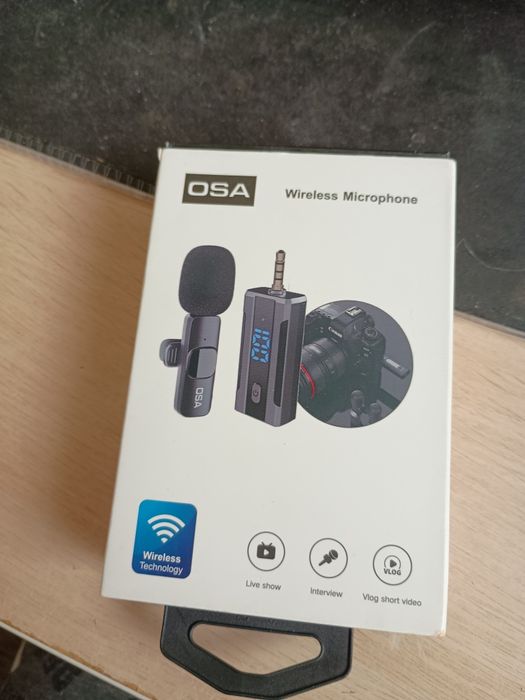 Bezprzewodowy mikrofon krawatowy 2w1 zestaw - Jack 3,5 mm