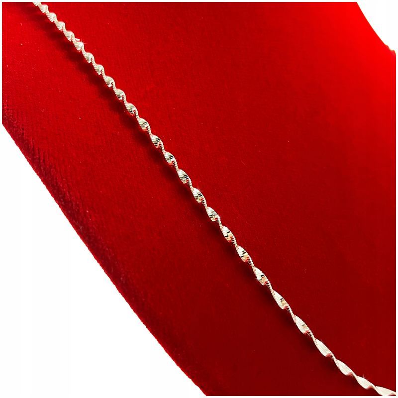 Srebrny Łańcuszek Damski Skręcany Singapur Srebro Pr.925/65cm Długi So