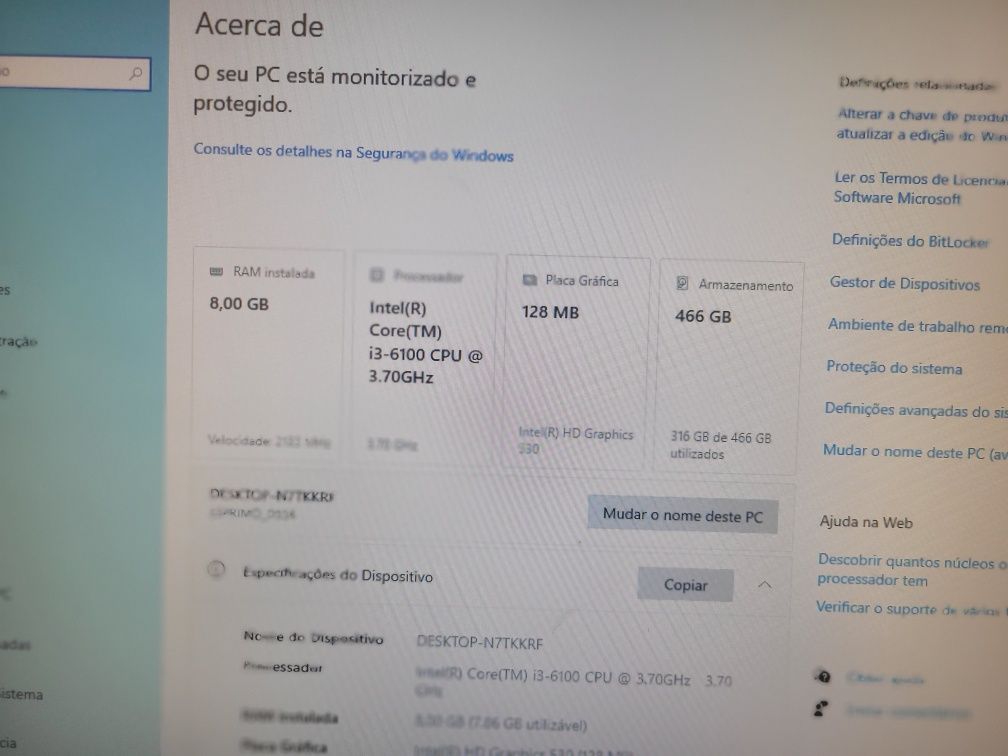 Desktop Fujitsu Esprimo D556 i3 de 6th gen,  SSD