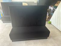 NOWE siedzisko, sofa, 150x130 cm czarny welur Modone 9716