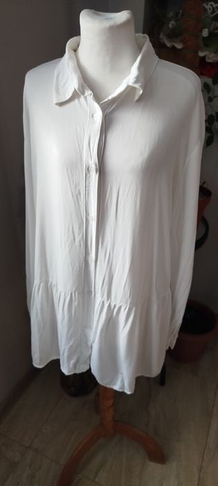 Luźna długa koszula tencel