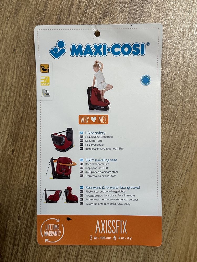 Fotelik Maxi-Cosi Axisfix obrotowy, isofix