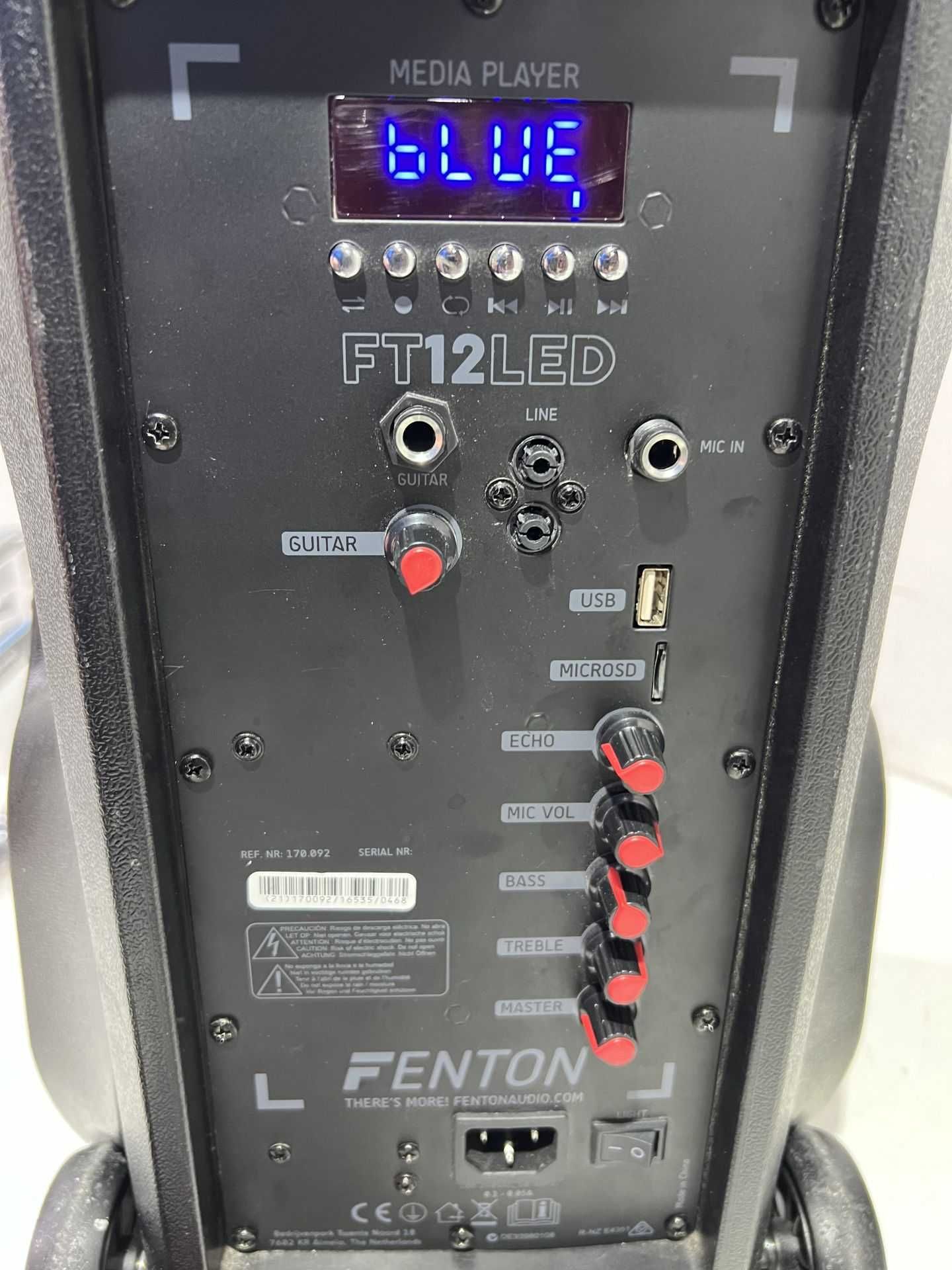 Аккумуляторная колонка Fenton FT12LED 12" 700W Bluetooth акустика сроч