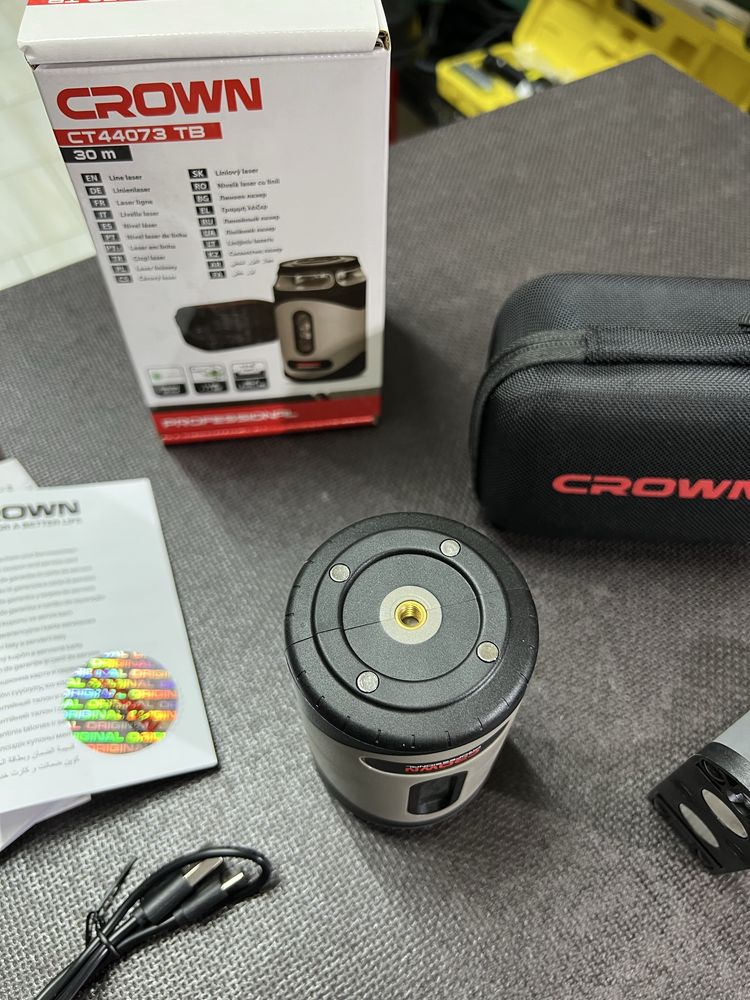 Лазерный уровень CROWN CT44073 TB Горизонт 360° Зеленый луч OSRAM