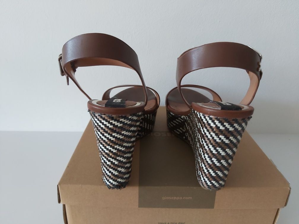 Sandały koturna GIOSEPPO espadryle 38