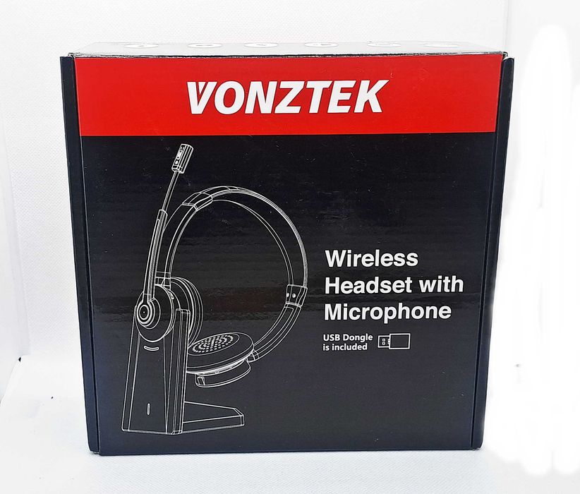 Słuchawki bezprzewodowe nauszne mikrofon szaro-czarne Bluetooth Stacja