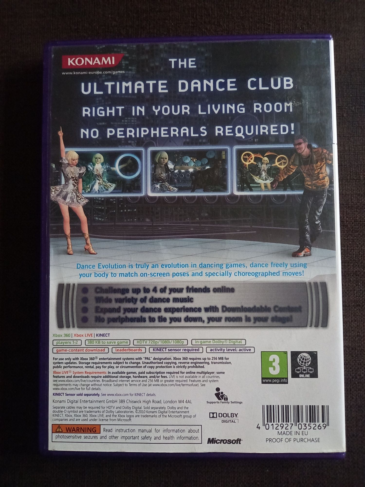 Gra  Dance Evolution na konsolę xbox 360 kinect