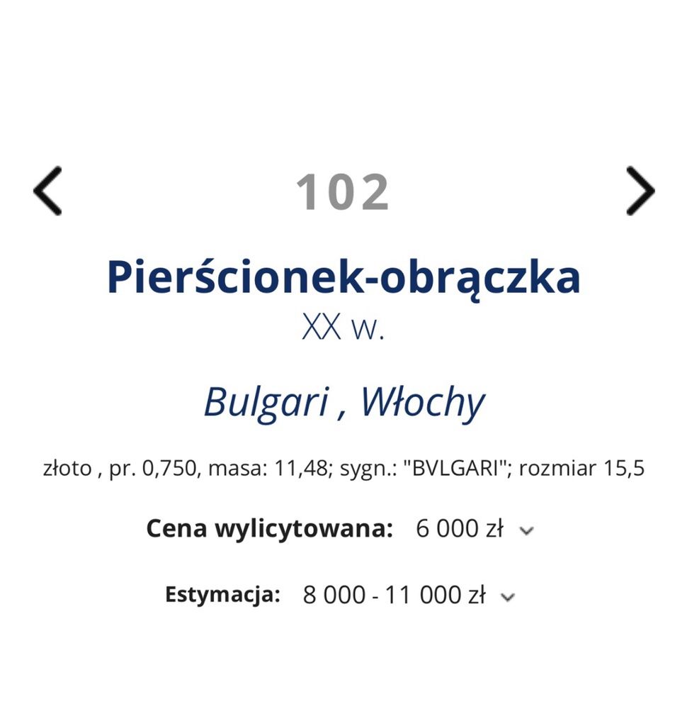 Pierścionek Bulgari