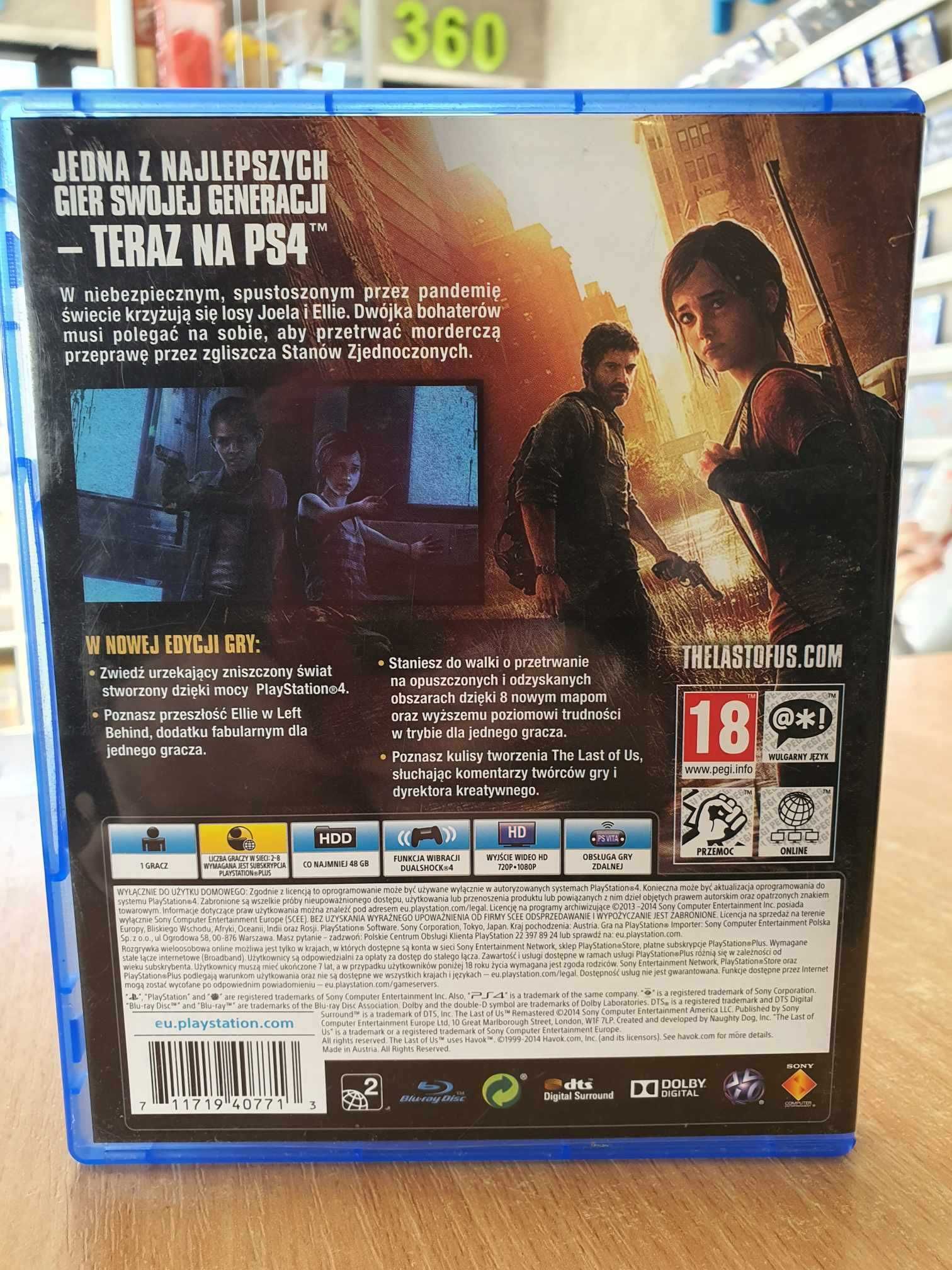 The Last of Us Remastered PS4 Skup/Sprzedaż/Wymiana Lara Games