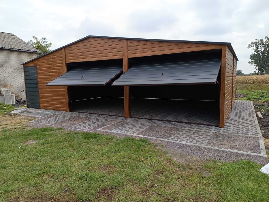 Garaż blaszany garaż blaszak 9x6 7x5 6x6 profil poziom Rus-Stal kolor