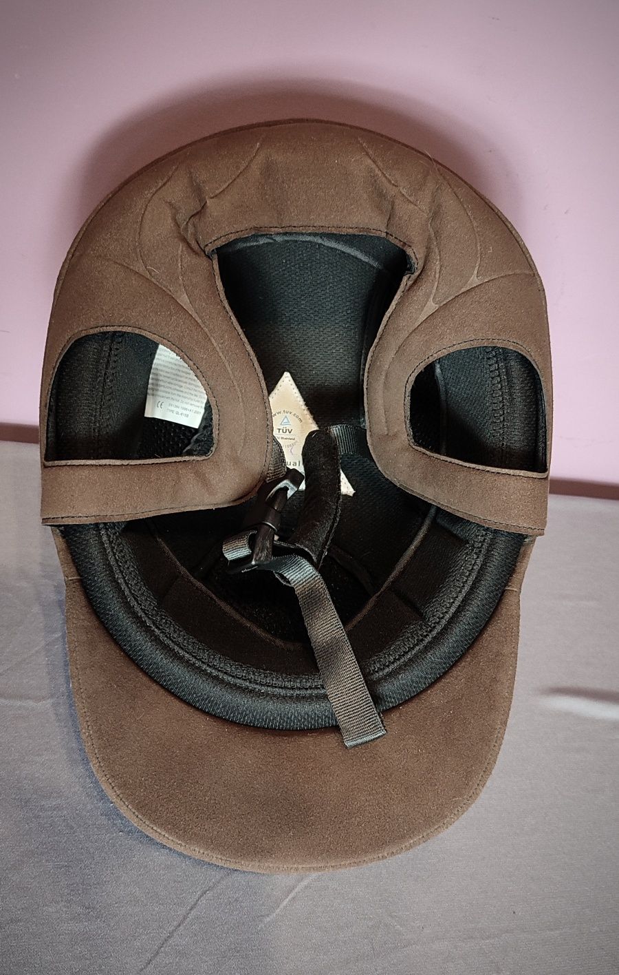 Kask jeździecki Halo Rider - rozmiar 54 - brązowy