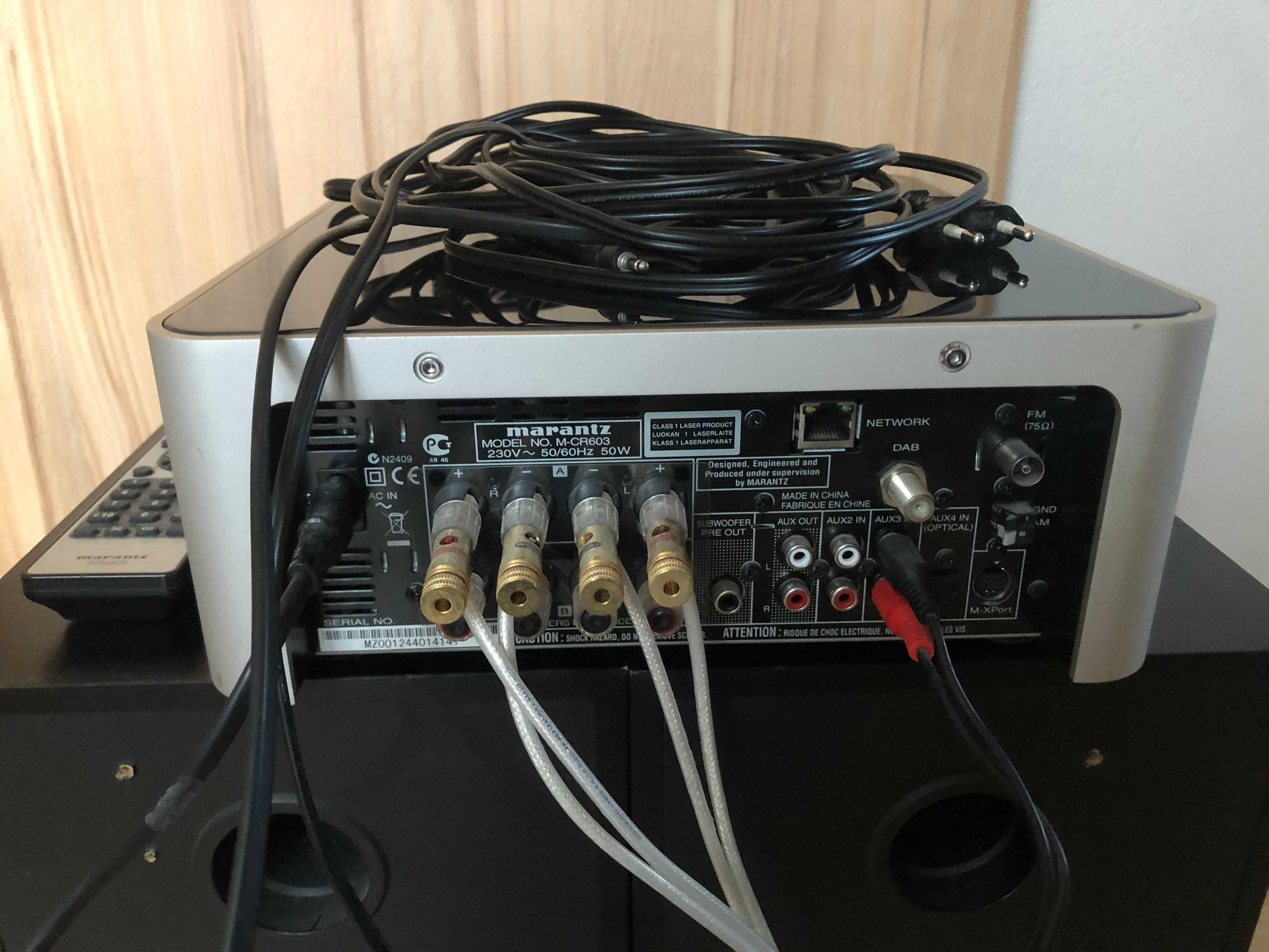 zestaw stereo MARANTZ M-CR603 + 2 kolumny + kable
