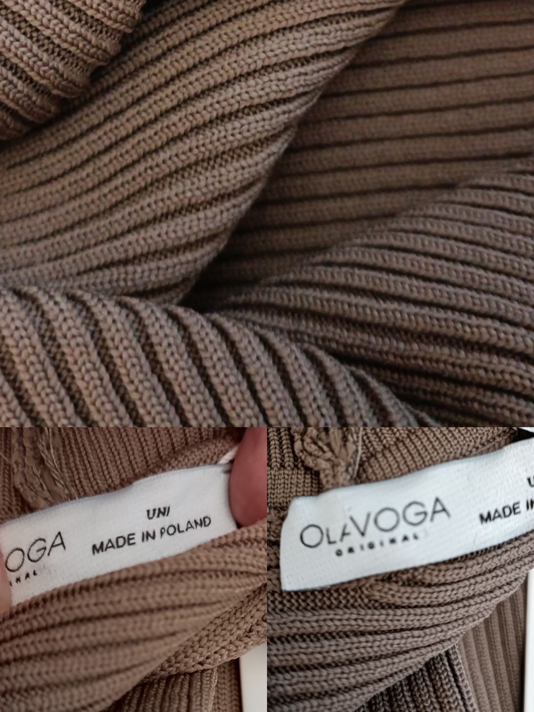 Sukienka Ola voga prążek długa maxi uni na S M L  L/xl fango jedno ram