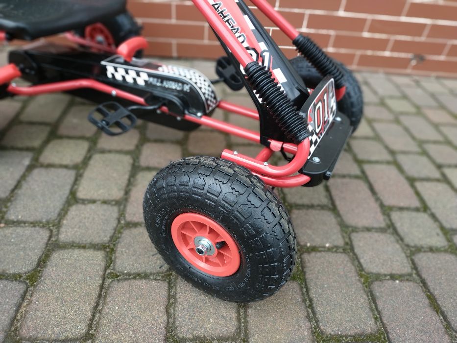 Gokart dla Dziecka Na pedały # Pompowane Koła # Mocna Rama