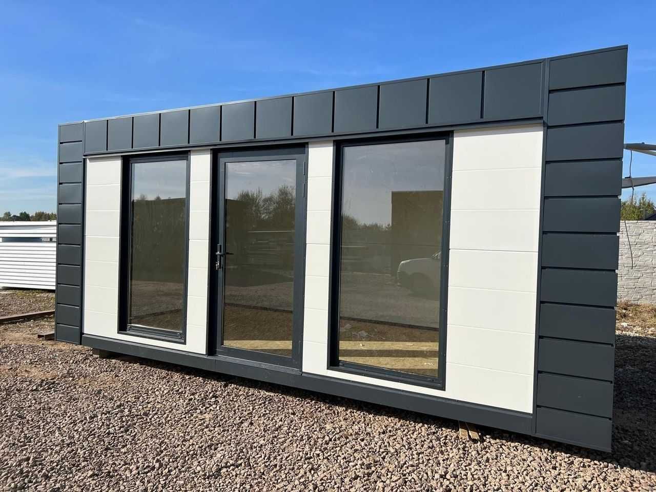 Izolowany pawilon biurowy 6x3 m – całoroczny, kontener