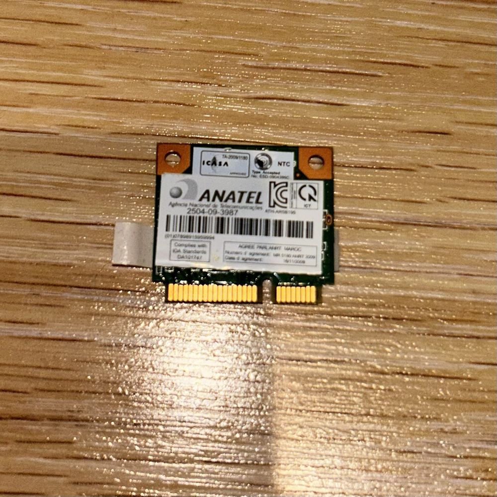 Karta sieciowa WLAN WIFI ANATEL 2 504- 09 -398 7 Mini PCI-E