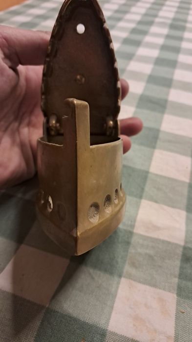 Żelazko małe z duszą stare prl zabytkowe miedziane
