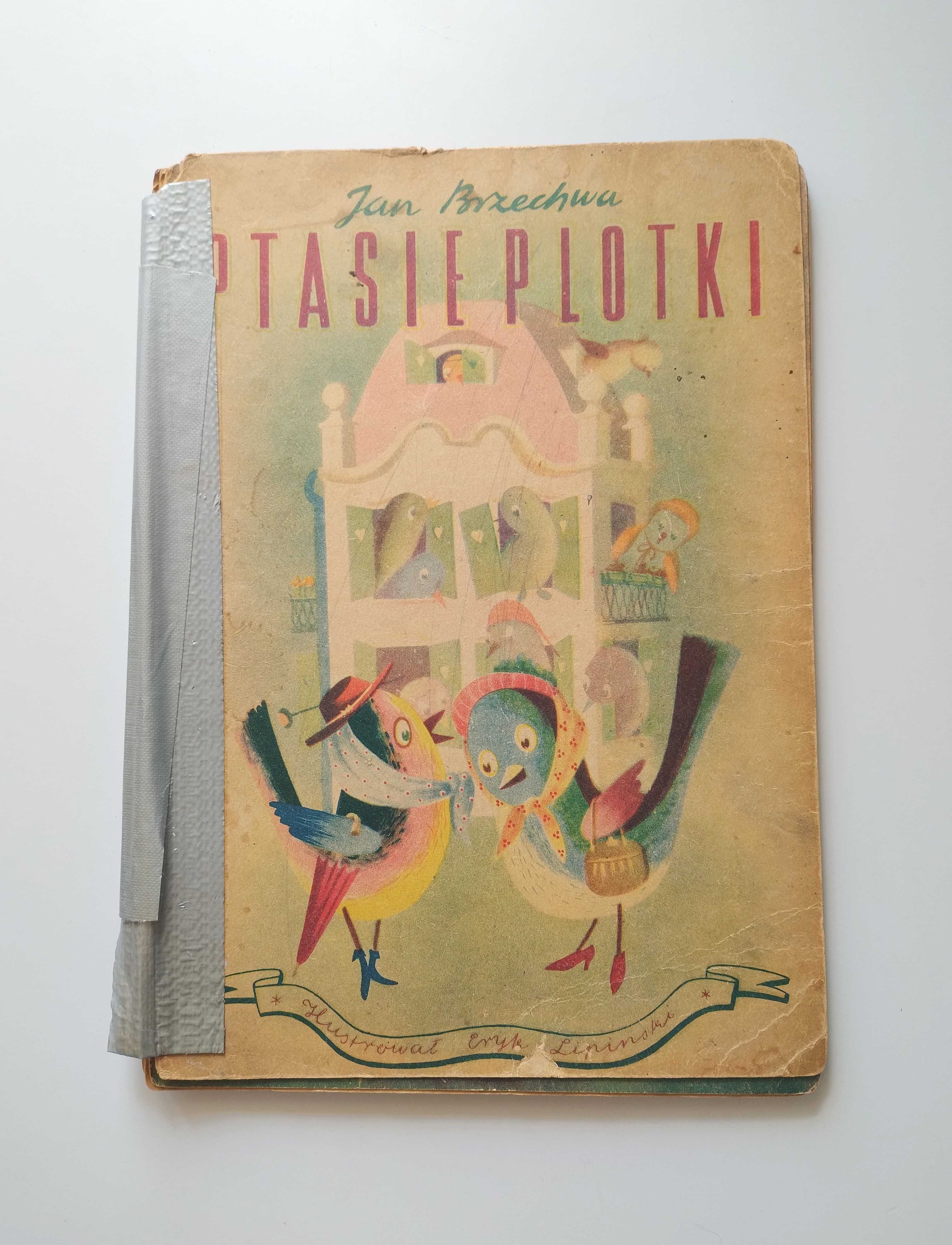 Ptasie plotki Brzechwa 1949 książka stare książki bajki dla dzieci