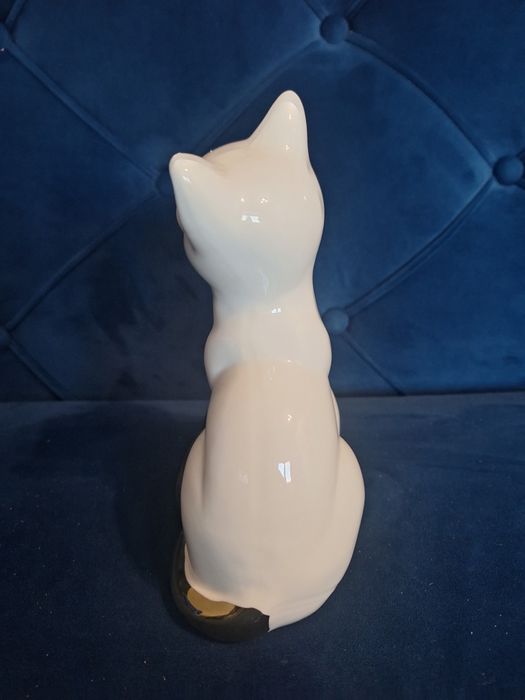 Figurkę home & you couple Cat koty biało złote para glamour
