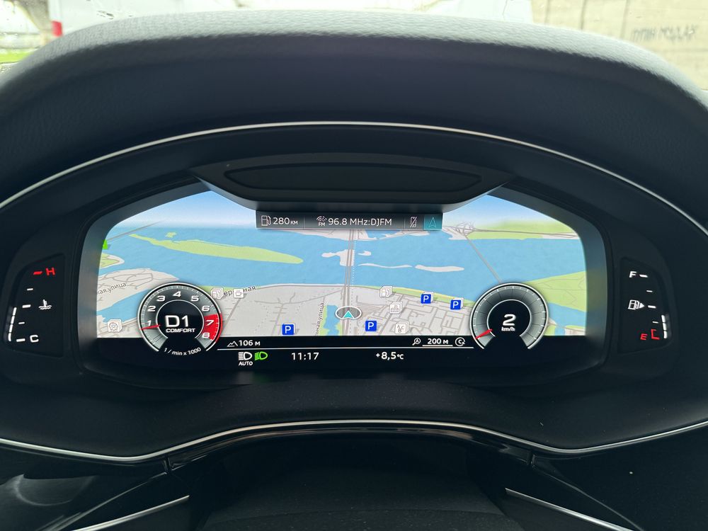 Приборная панель Audi Q7 2021 ( Virtual cockpit )